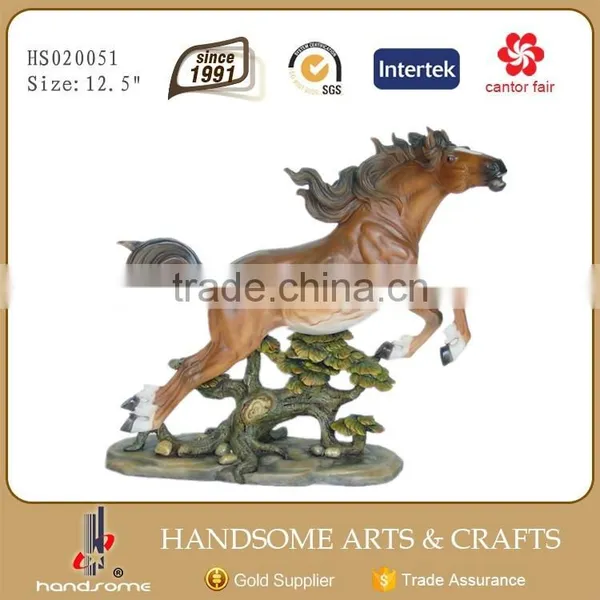 14 Inch Resin Craft Home Decoration Lifelike Animal Horse Statue photo-3