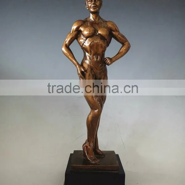 Custom Antique Bronze Bodybuilding Championship Trophies photo-2