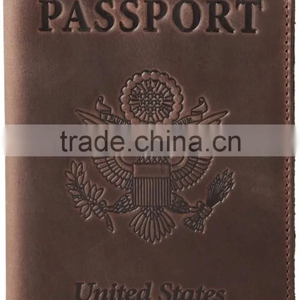 Leather Passport Cover - Holder - for Men & Women - Passport Case