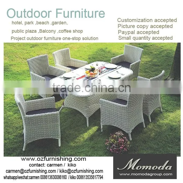 9007 New Arrival Muebles Garden Balcony Treasures Furniture PE Rattan/Wicker/Cane Use Restaurant Dining Set