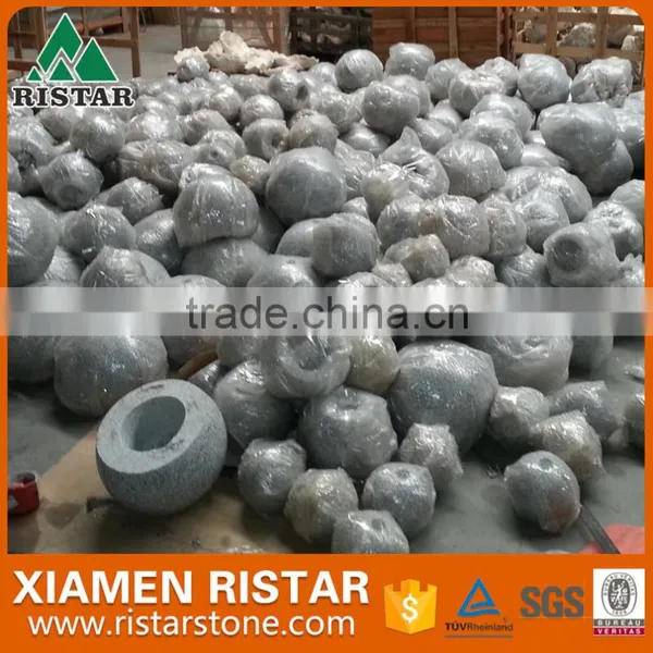 Natural Granite Stone Outdoor Fountain Three Pillar and Balls photo-3