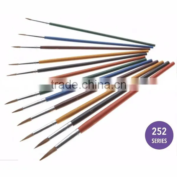 High-end 9Pcs/set Bicolor Synthetic Nylon Bristles Acrylic Watercolor Paintbrushes for Artists photo-5