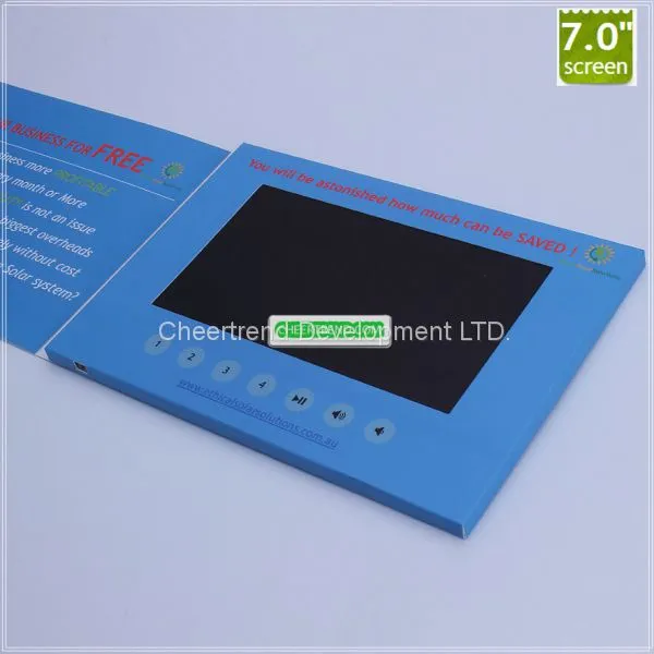 4 Button LCD Video Brochure Paper Video In Print Brochure For Advertising photo-3