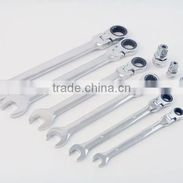 10PCS Flexible Head Combination Ratchet Wrench Sets&combination Ratchet Spanner photo-2