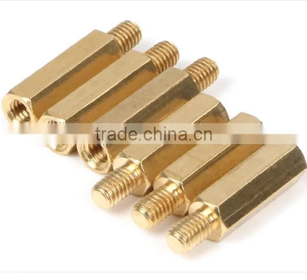 High Quality M3 Single End Hexagonal Copper Column Hex Column Stud 4-60mm + Threaded 6mm photo-3