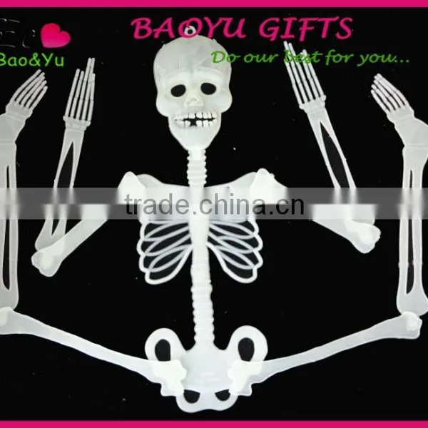 Halloween Decorative Glow Plastic Human Skeleton photo-3