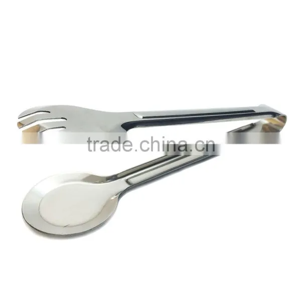 Heat Resistant Kitchen Accessories 9'' Stainless Steel Barbecue BBQ Clip, Food Tong, Salad Tongs photo-3