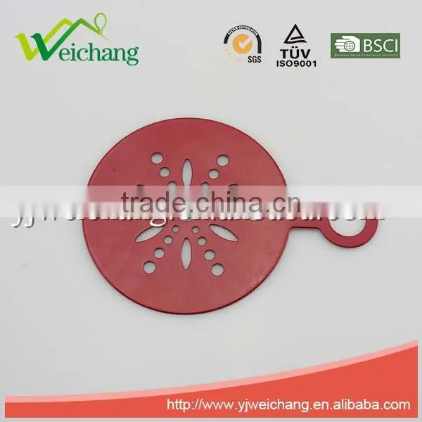 WCTS423 Durable 18/0 Powder Coating Cappuccino Coffee Art Template Coffee Stencils Snowflake Shape Coffee Stencil, Food Grade photo-2