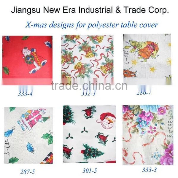 Printed Polyester Table Cloth With Christmas Design photo-3