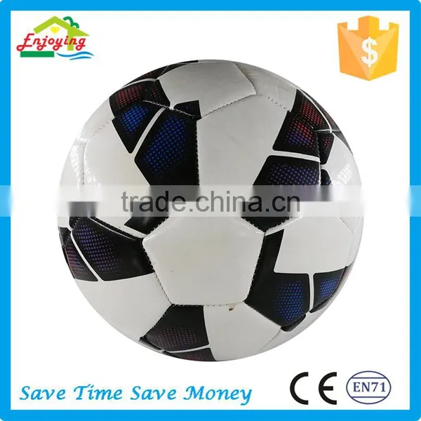 High Level Various Size Color Custom Made Scuff-resistant Conventional 3.5mm PVC Leather Football Soccer Ball photo-5