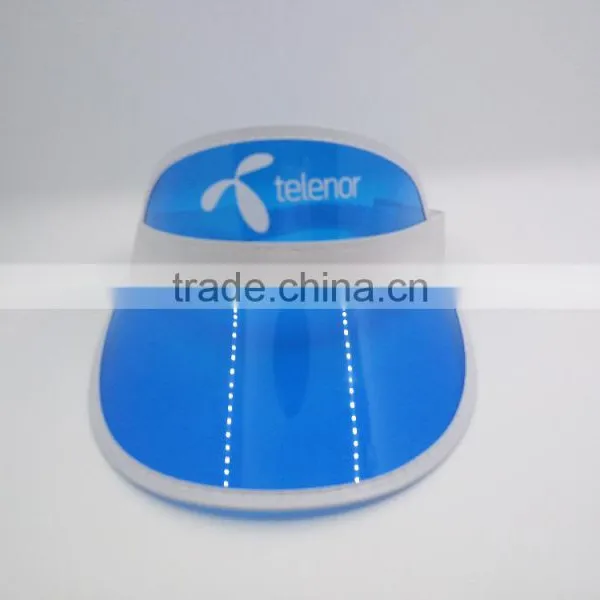 New Arrival Wholesale Plastic Long Brim Sun Visor Cap Transparent photo-2