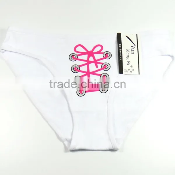 Breathable Cotton Girls Briefs Fancy Printed Ladies Panties Sexy Lingerie photo-5