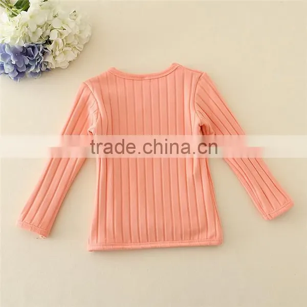 Factory Manufacture Supply Long Sleeves Girl Undershirt in Stock, Kids Warm Undershirts/sweatshirts for Girls photo-3