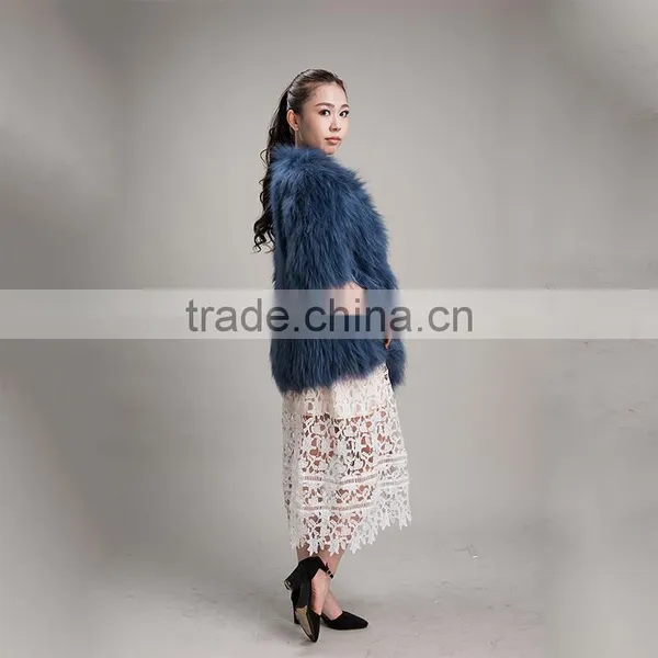 Myfur Lake Green Winter Genuine Raccoon Fur Coat For Women photo-5