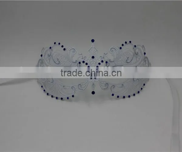Glossy Metal Mask Diamante Rhinestones Italy Costume Masquerade Halloween photo-4