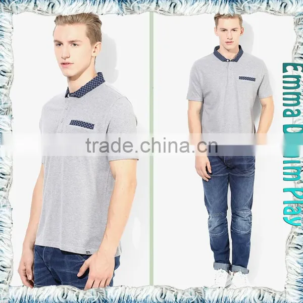 Latest Model Mens Short Sleeve Chest Pocket Polo Shirt photo-4