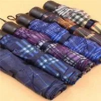 3 Fold Uv Protection Black Coated Umbrella
