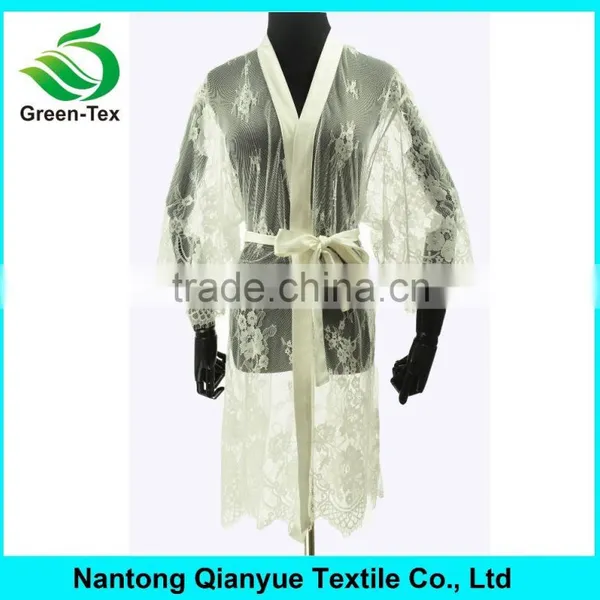 Fancy Wholesale Women Sexy Lace Bridal Bathrobe photo-2