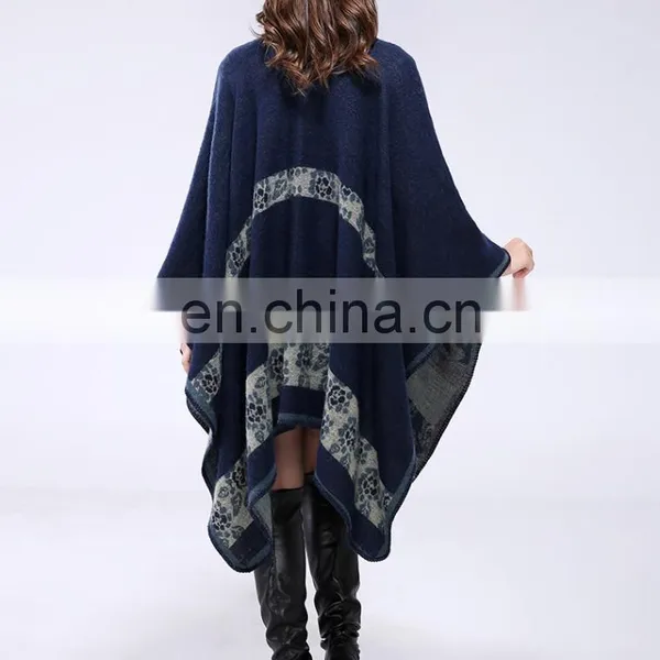 Europe And Winter Thickening Warm Shawl Cloak Coat Ladies Scarf photo-4