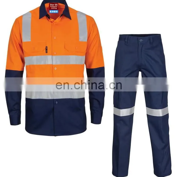Hot Sale Safety Shirt and Pants Suit for Construction Workers photo-5