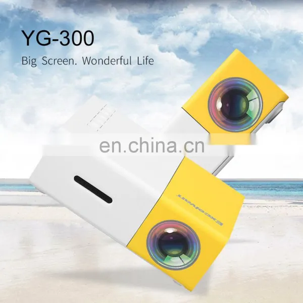 YG300 Built-in Battery Portable Mini Pocket Projector HD 1080P Mini Projector YG300 with TV Tuner Outdoor Home Cinema Theater