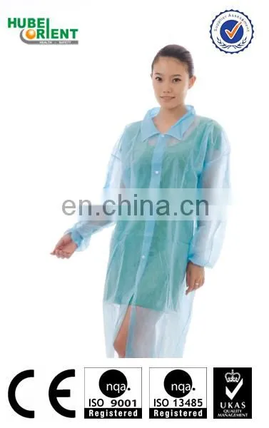 Cheap Disposable Lab Coat With Collar and Snap For Sale photo-5