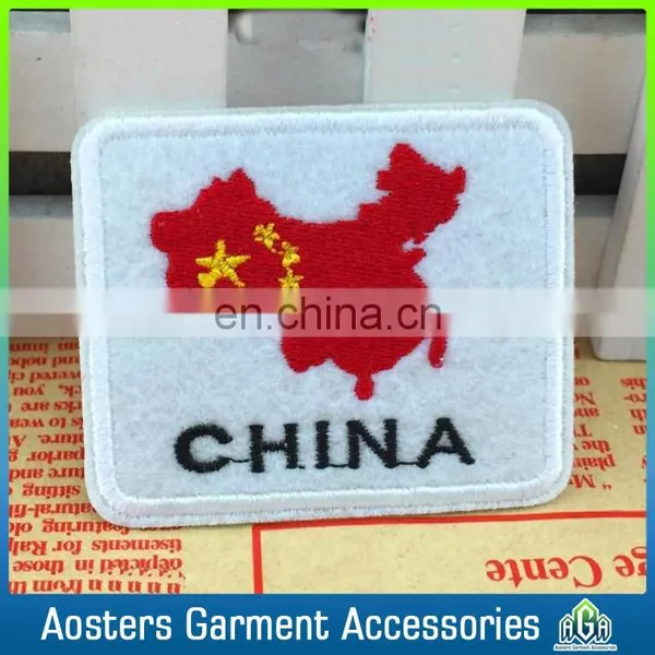 High Quality Custom National Flag Embroidered Badges for Clothes photo-2