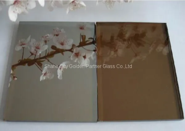 4mm 5mm 6mm Dark Brown Coated Glass / Golden Bronze Reflective Glass photo-2