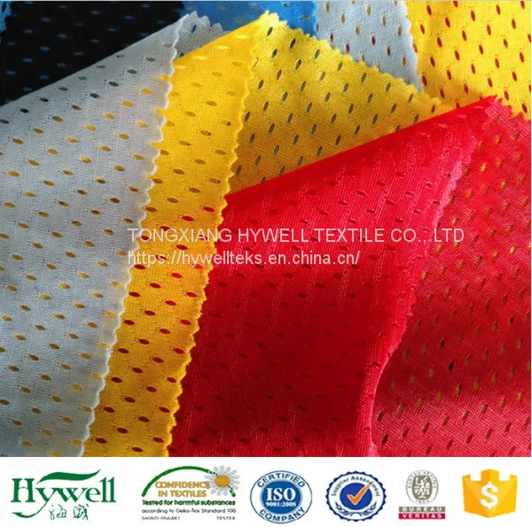 100 Polyester Tricot Mesh Fabric for Bag Clothing Jackets