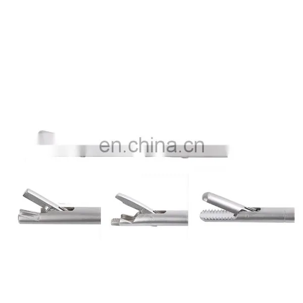 Reusable Laparoscopic Instruments Heavy V Shaped Curved Needle Holder Forceps photo-3
