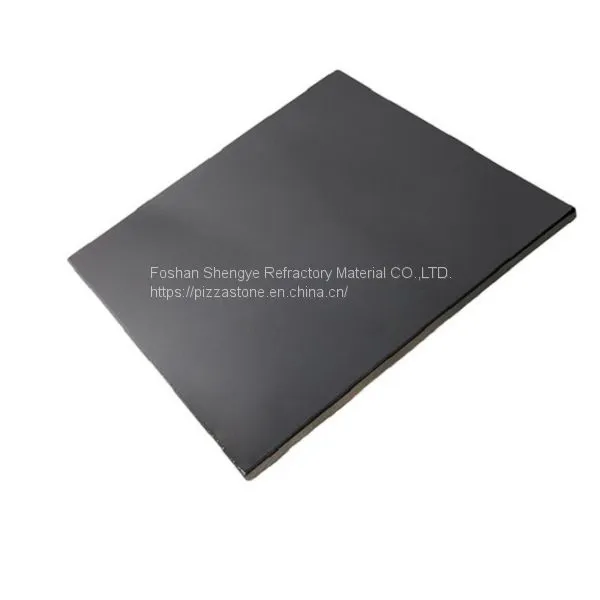 Glazed BBQ Rectangular Rectangle Square Round Black White Cordierite Ceramic Pizza Oven Baking Cooking Grilling Refractory Pizza Stone