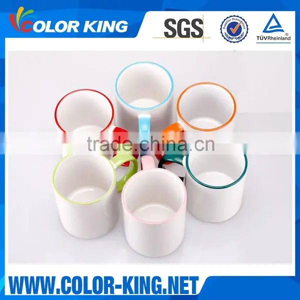 Manufacturer Wholesale Sublimation 11oz Top Grade Rim Colourful Mug photo-2