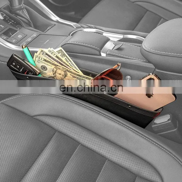 2021 New Universal Car Seat Gap Organizer Seat Crevice Storage Box Holds Phone Money Cards Keys Pockets Storage photo-5