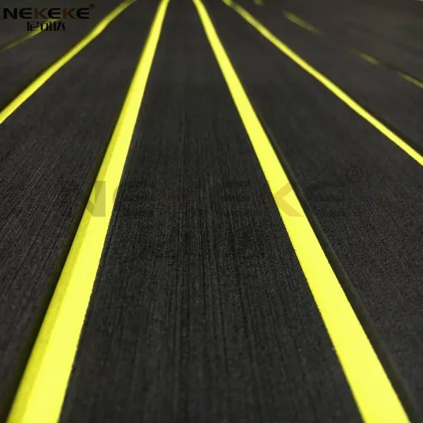 NEKEKE Black + Yellow Stripe EVA Foam Sheet Deck Pad Cheap Outdoor Decking photo-2