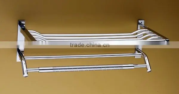 Wesda Bathroom Accessories High Quality Steel Hotel Outdoor Towel Rack & Shelf.