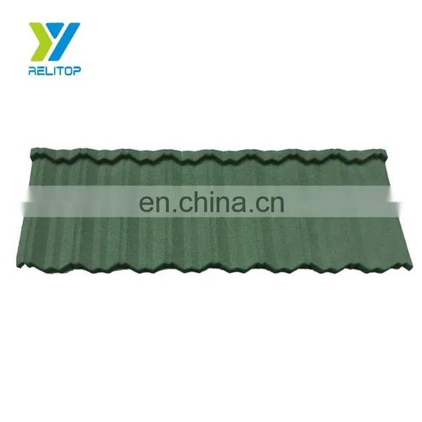 Aluminum Zinc Plating Villa Roof Building Colored Stone Coated Metal Roof Tile photo-3