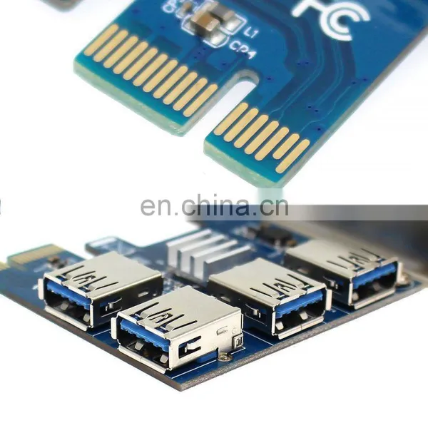 Pci-e To Pci-e Adapter 1 Turn 4 Pci-express Slot 1x To 16x Usb 3.0 Special Riser Card Extender Pcie Converter Pcie 1 To 4 photo-3