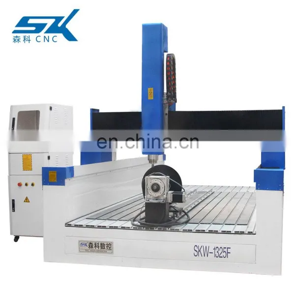 Cnc Router With Swing Head Rotating Spindle Stone 4 Axis Cnc Router 1325 Spindle Swing 180 Degree 3D Wood Carving photo-5