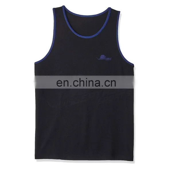 Wholesale Men Sports Tank Top Custom Muscle Fitness Vest Men's Black Tank Top photo-4