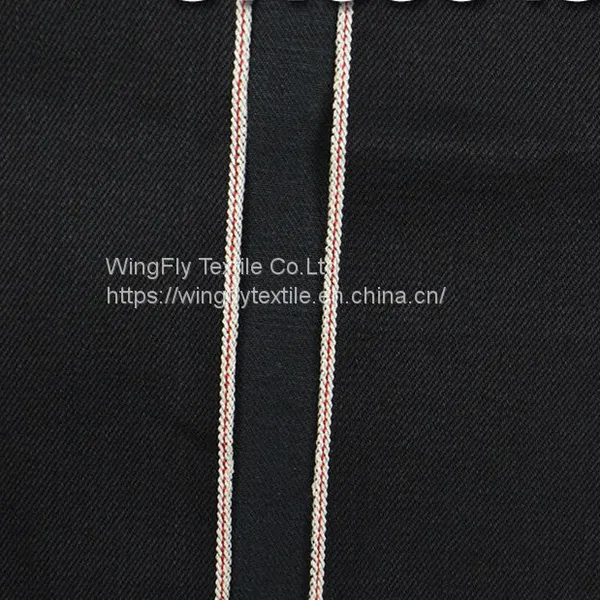 12oz 99% Cotton 1% Elastic Black Right Twill Jeans Denim Fabric 29/30 