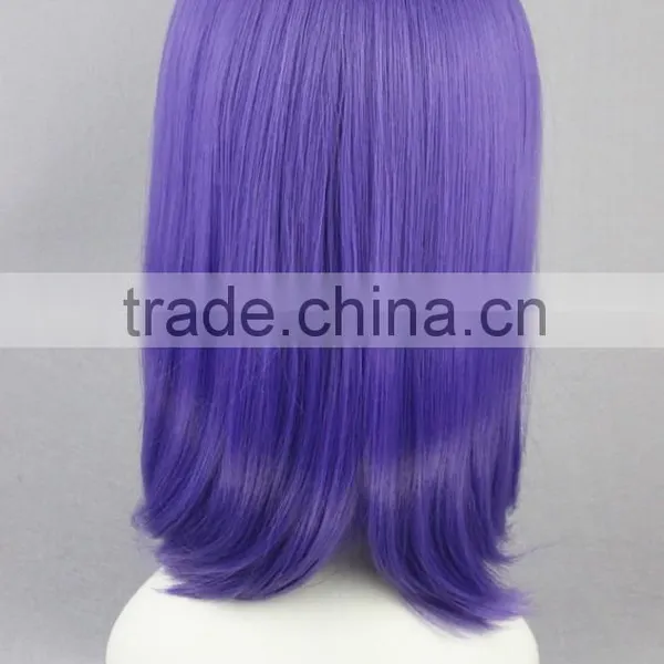 High Quality 45cm Short Straight Touhou Project Wig Kumoi Ichirin Light Purple Wig Synthetic Anime Wig Cosplay Hair Wigs photo-5