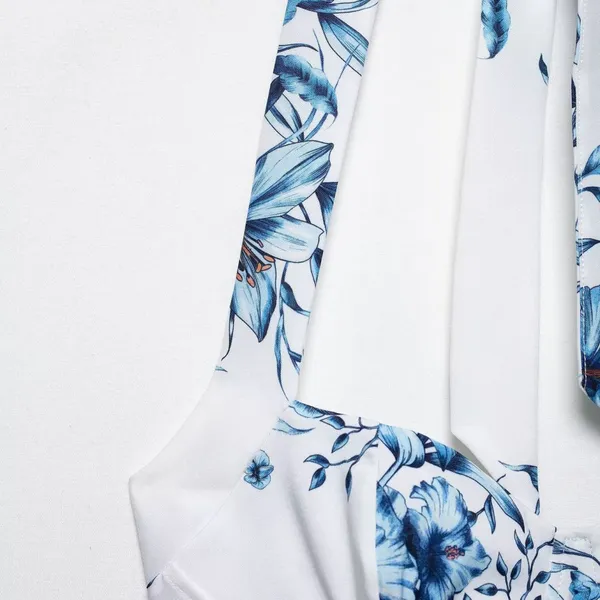 2025 Spring New Women's Printed Slimming and Slimming Casual Hanging Neck Elegant Dress for Women photo-4