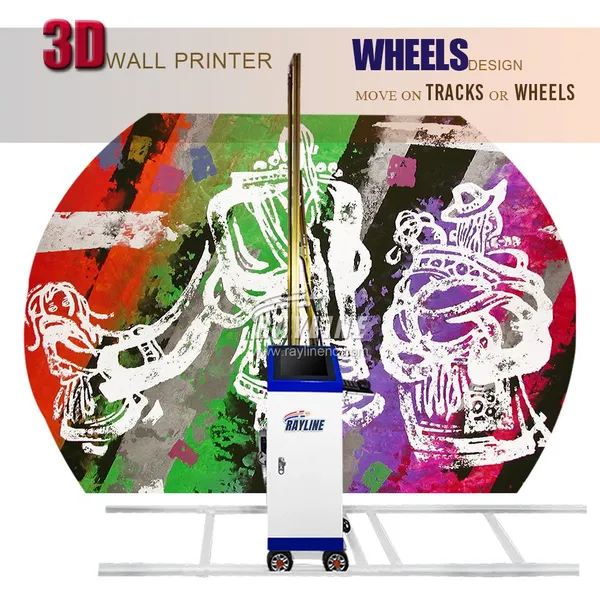 RA Series Wheeled 3D Wall Printer Mobile Wall Printing Machine For Home Decoration Commercial Mural Signage