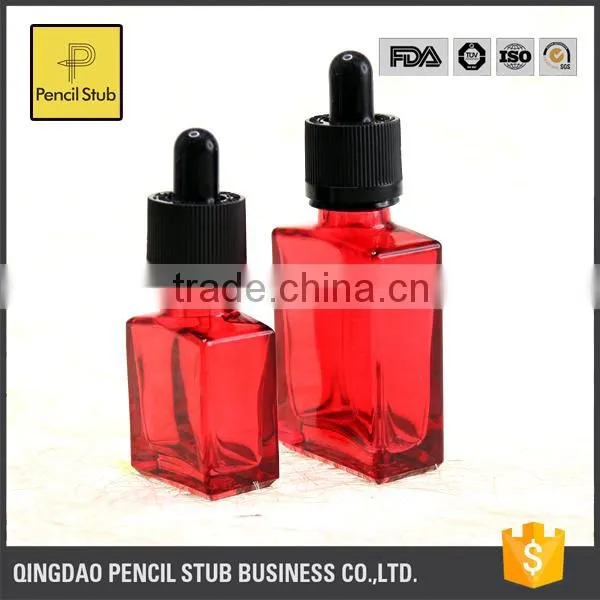 Wholesale Glass Bottles 30ml Amber Glass Bottle With Dropper With Childproof Evident Cap Red 30ml Glass Dropper Bottles