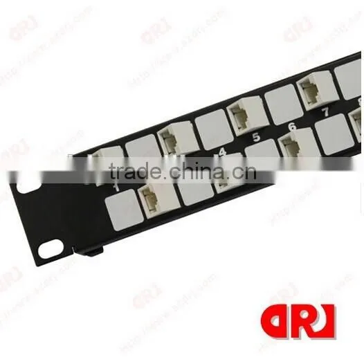 19" Mountable 24 Ports With 24 Modules Jack 45 Degree Cat6 Patch Panel photo-2