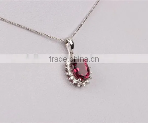 Luxurious American 18k White Gold Diamond Jewelry Fashion Necklace photo-5