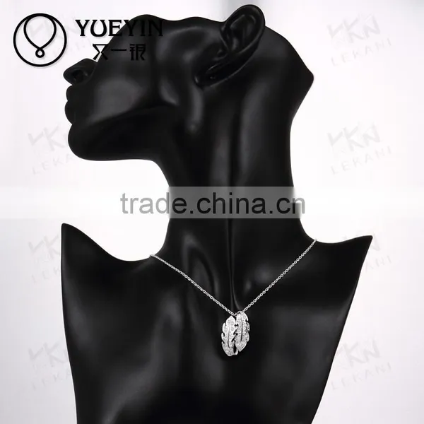 High Quality Designs Couple Pendant Wholesale Silver Plated Zircon Couple Necklace photo-6