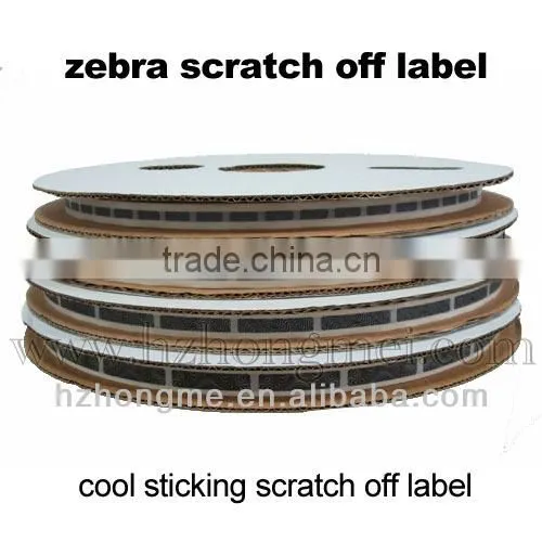 Zebras scratch off lable
