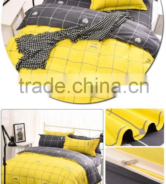 Simple Style Multicolor Grid Plaid Bedding Set photo-2