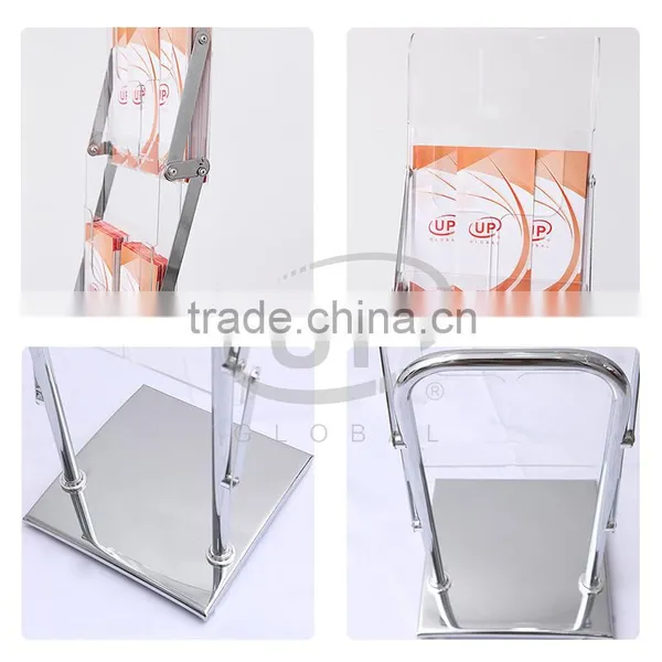 Manufacture A4 Size Portable Acrylic Brochure Holder Shelf photo-3